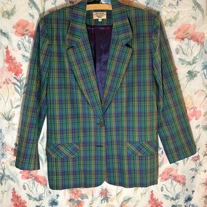 Vintage Mark Shale Plaid Blazer